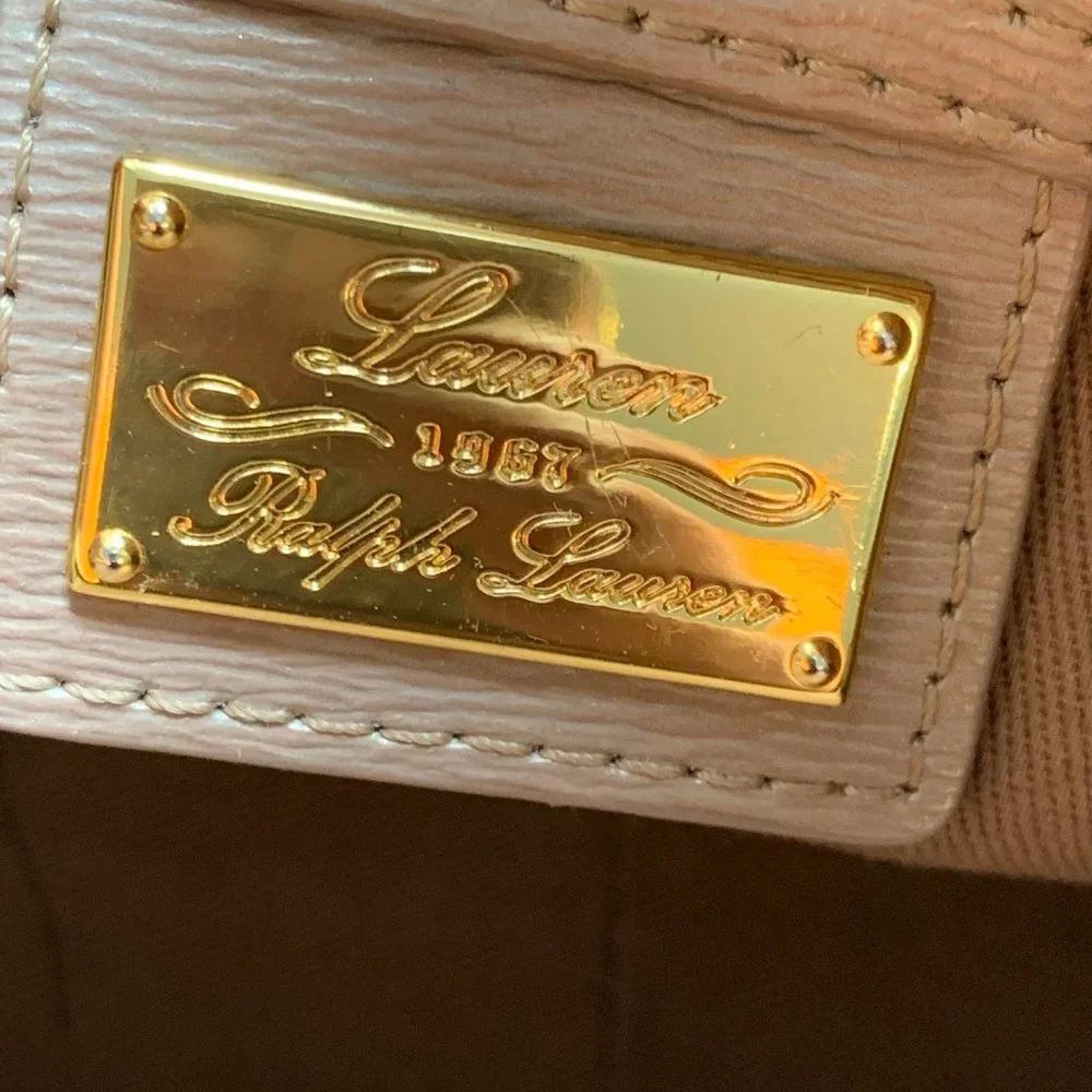 Ralph Lauren Metallic Antique Gold Handbag Tote - Picture 6 of 15